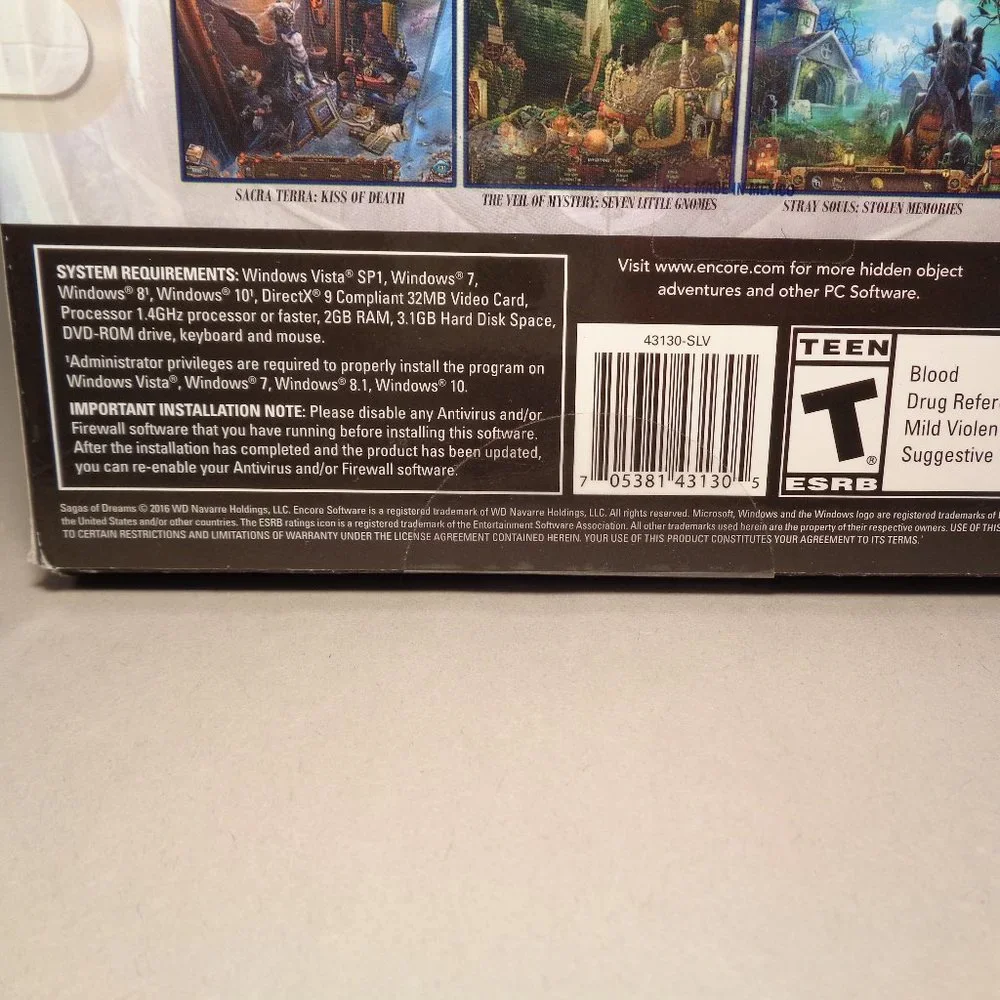 Mystery Masters SAGAS OF DREAMS New PC DVD-ROM Video